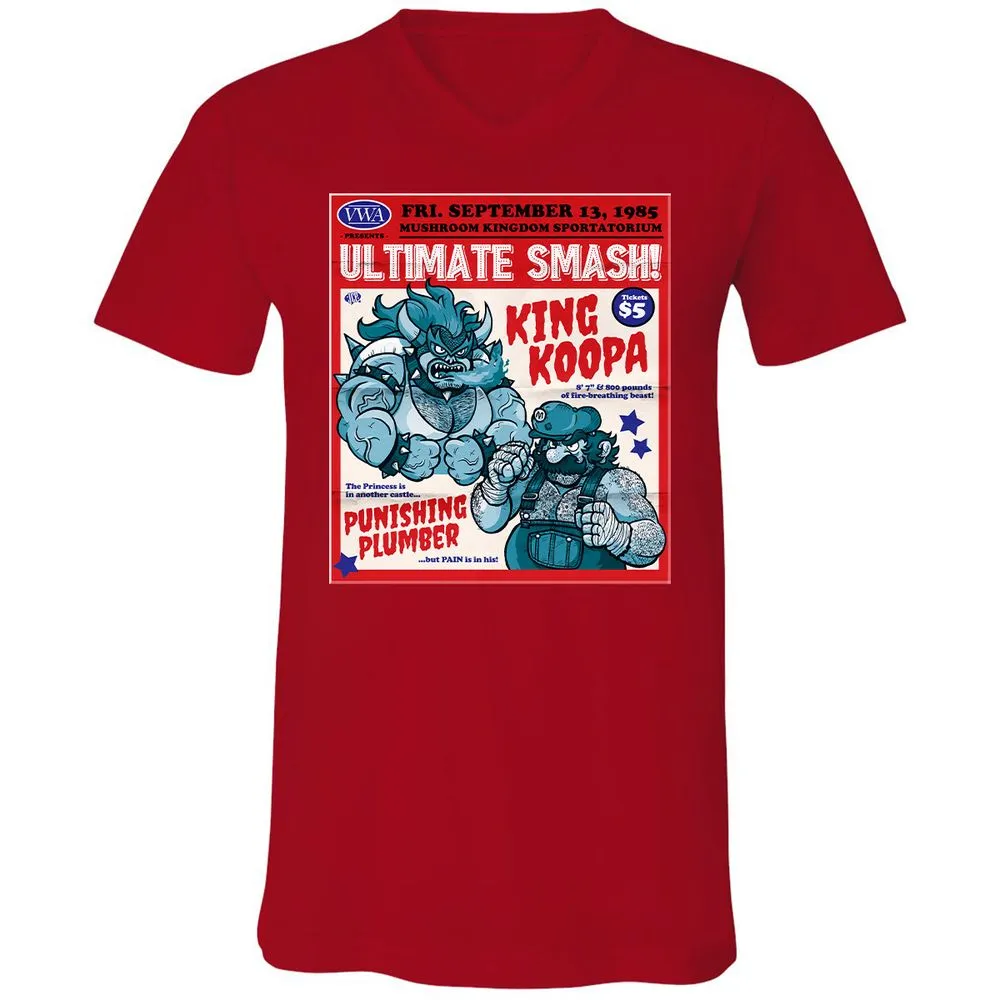 Unisex V-Neck T-Shirt - F5QCC2Q6 - Red - 3
