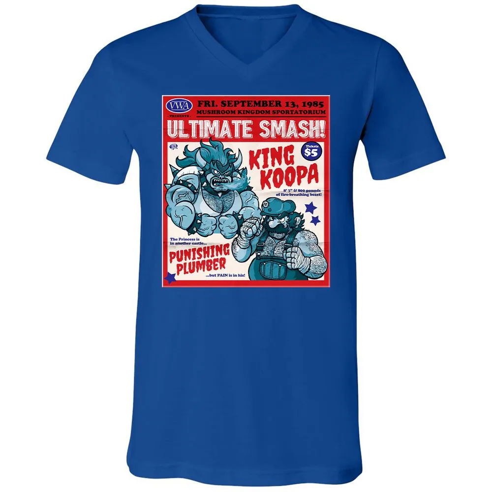 Unisex V-Neck T-Shirt - F5QCC2Q6 - True Royal - 4