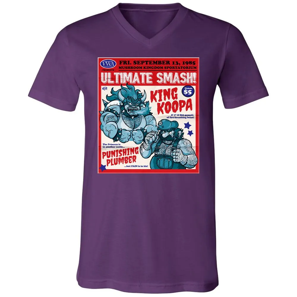 Unisex V-Neck T-Shirt - F5QCC2Q6 - Team Purple - 9