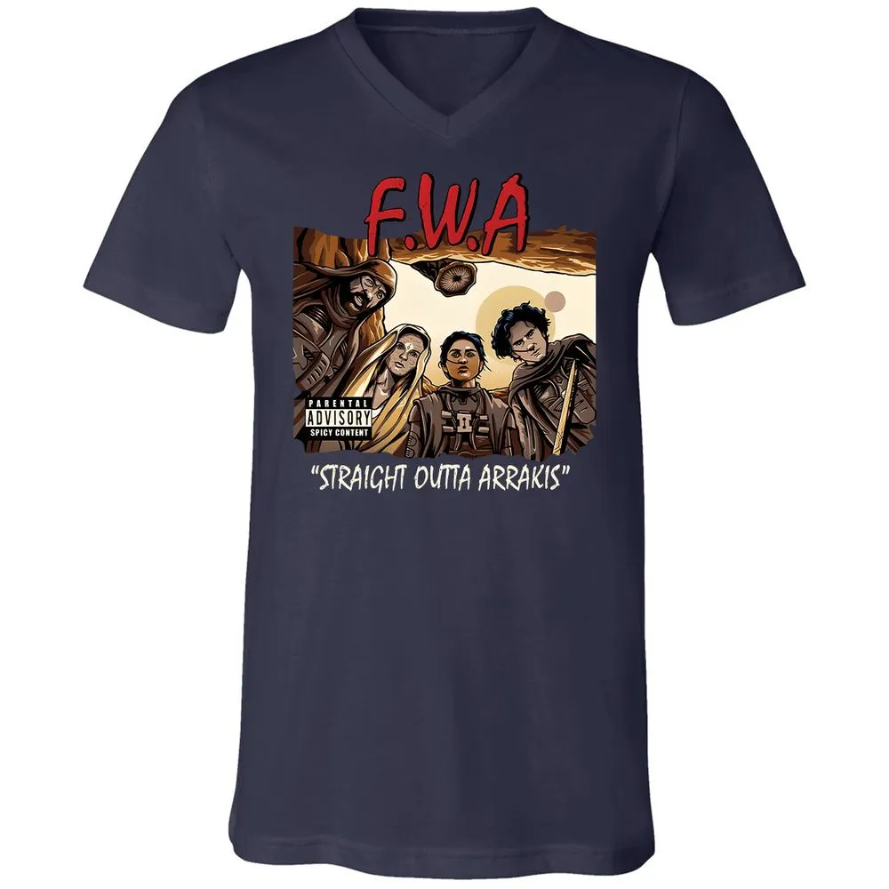 Unisex V-Neck T-Shirt - 86F531MD - Navy - 2