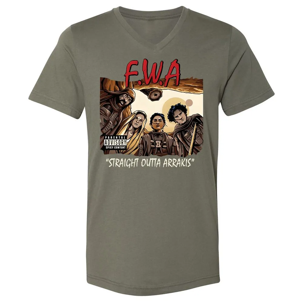 Unisex V-Neck T-Shirt - 86F531MD - Military Green - 10