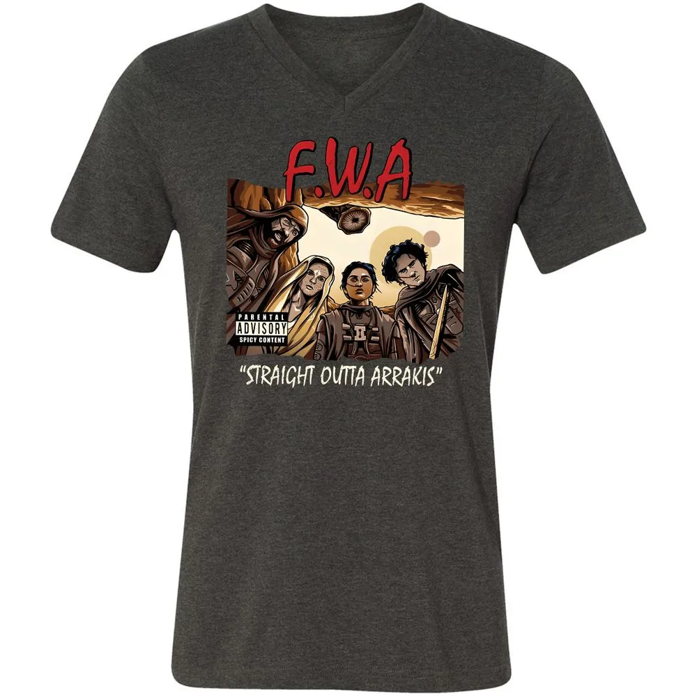 Unisex V-Neck T-Shirt - 86F531MD - Dark Grey Heather - 8