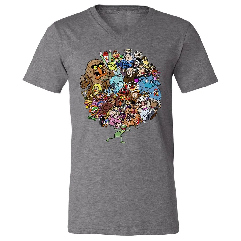 Unisex V-Neck T-Shirt - U7UZCHYK - Deep Heather - 13