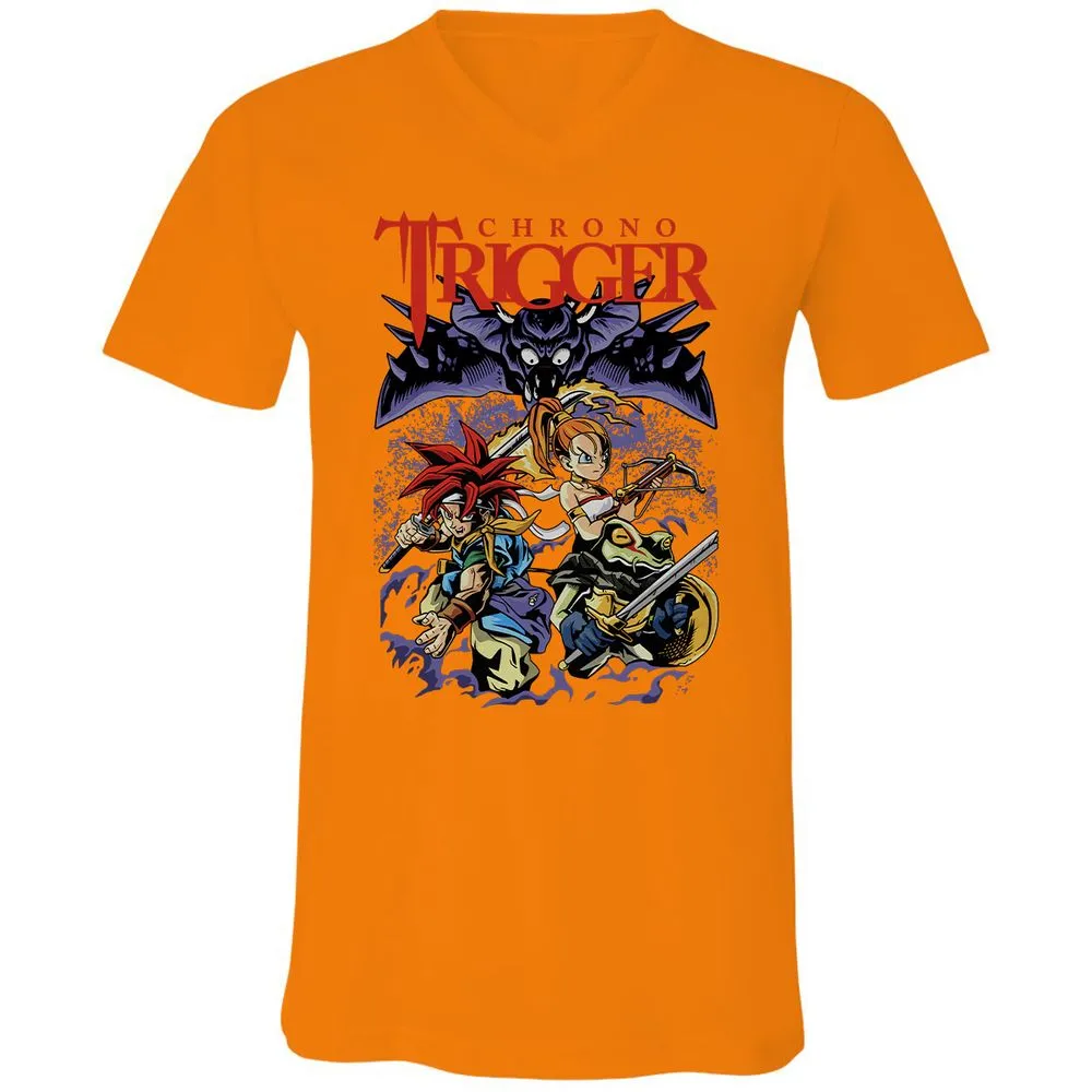 Unisex V-Neck T-Shirt - 33VALD8P - Orange - 11
