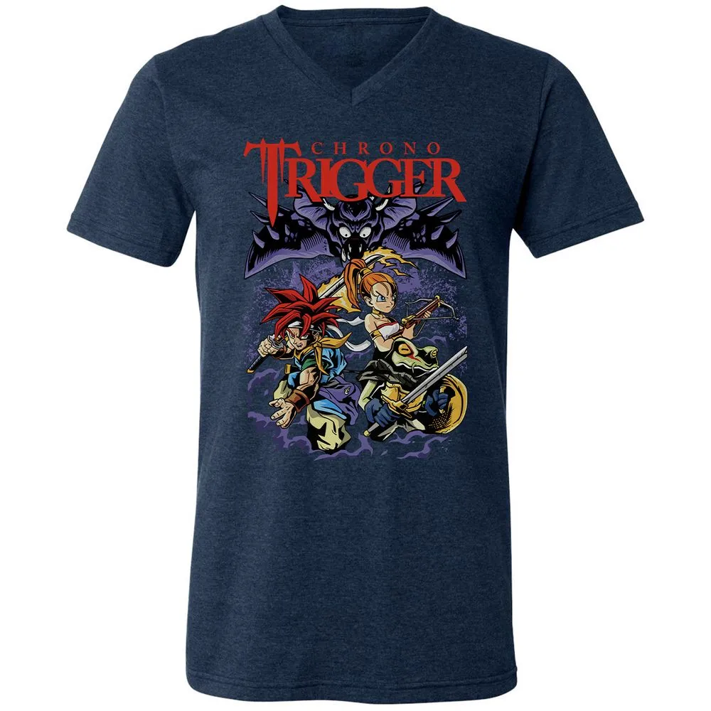 Unisex V-Neck T-Shirt - 33VALD8P - Heather Navy - 15