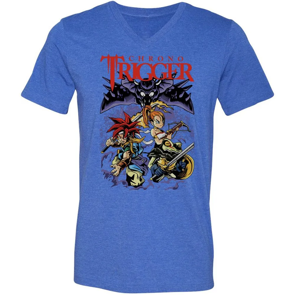Unisex V-Neck T-Shirt - 33VALD8P - Heather True Royal - 14