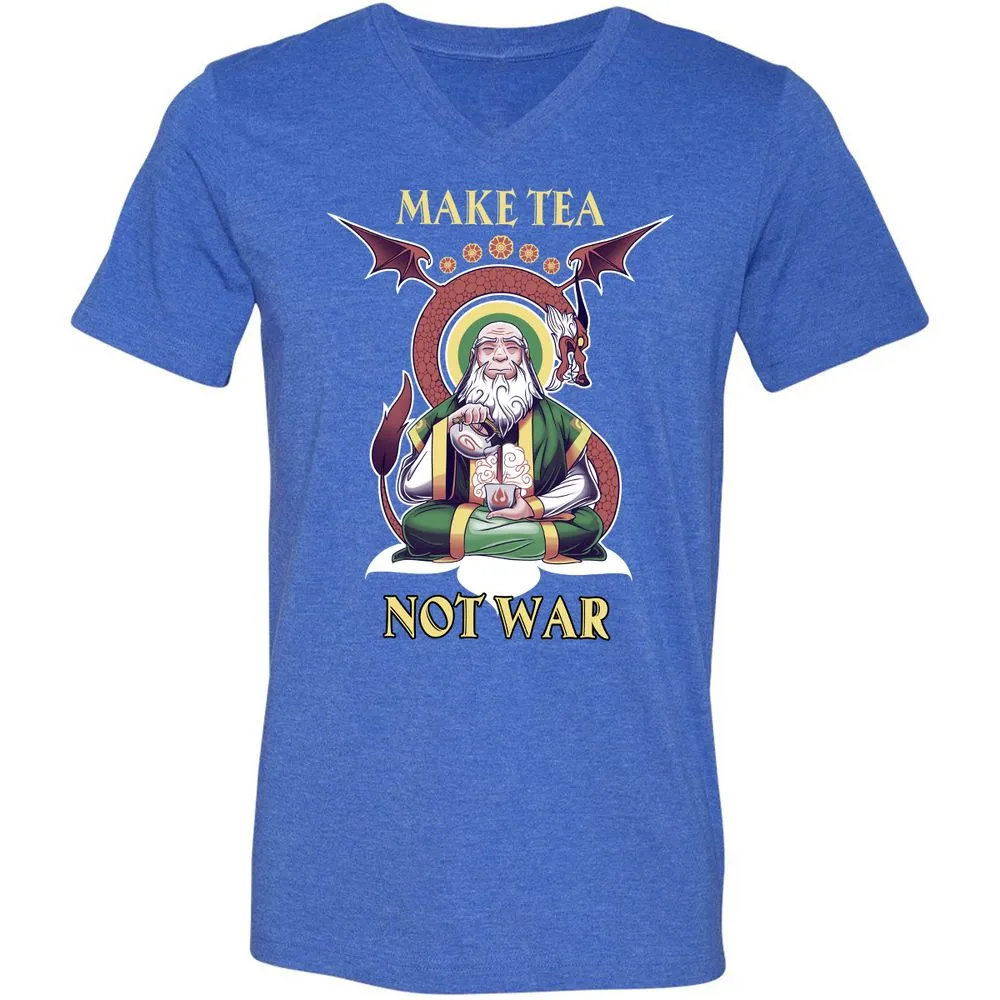 Unisex V-Neck T-Shirt - 859WX3VJ - Heather True Royal - 14
