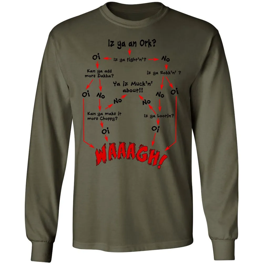 Long Sleeve T-Shirt - 8L7PTCLZ - Military Green - 16