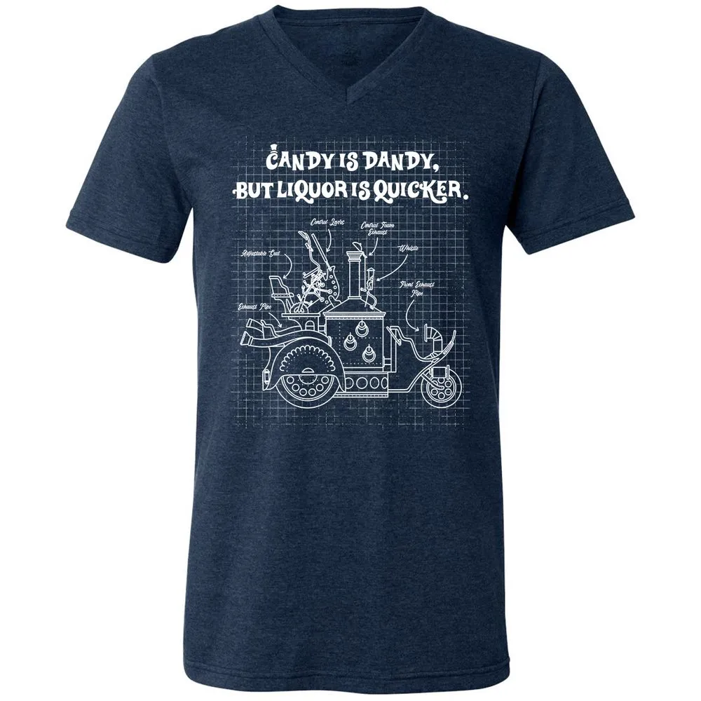 Unisex V-Neck T-Shirt - VP8U48AY - Heather Navy - 15