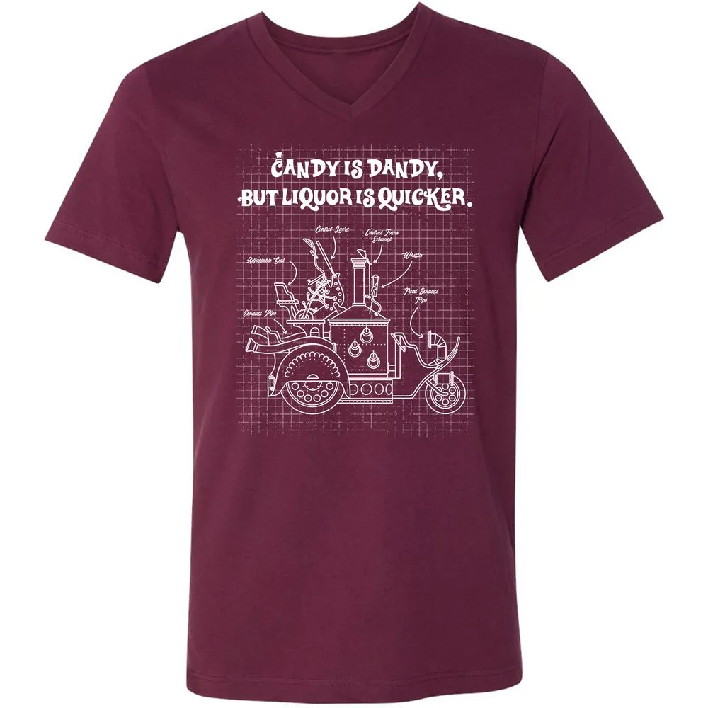 Unisex V-Neck T-Shirt - VP8U48AY - Maroon - 6