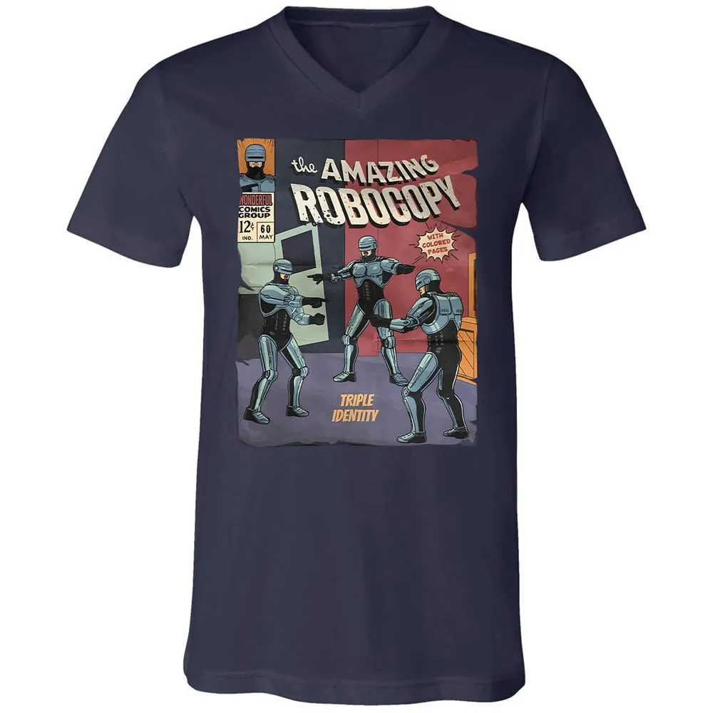 Unisex V-Neck T-Shirt - RUGQH3AP - Navy - 2