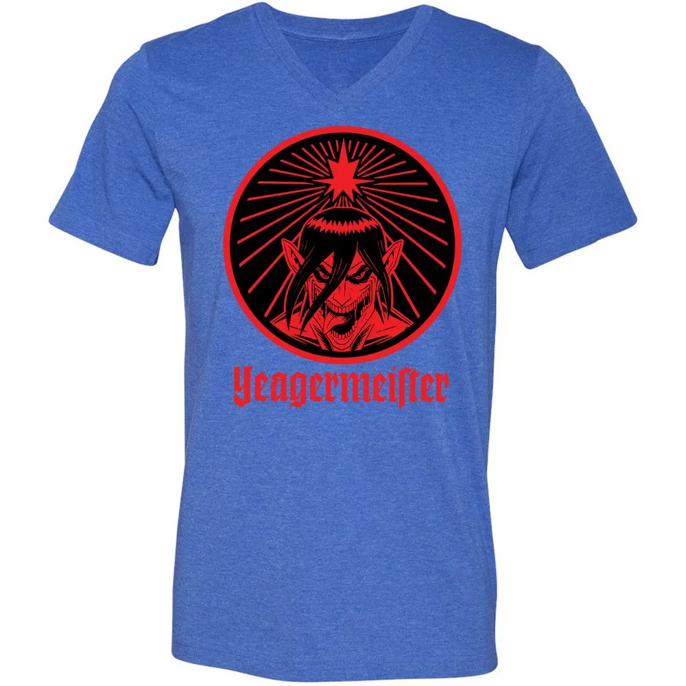 Unisex V-Neck T-Shirt - UA86F2QV - Heather True Royal - 14