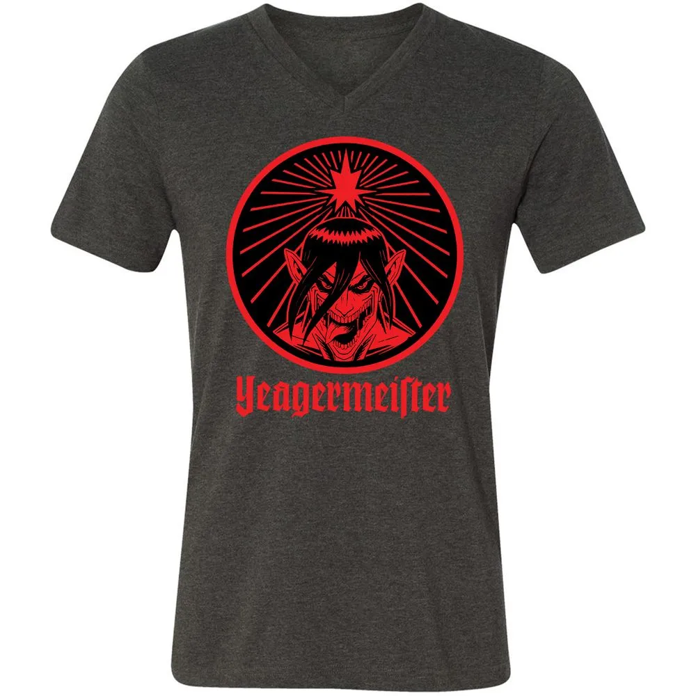 Unisex V-Neck T-Shirt - UA86F2QV - Dark Grey Heather - 8