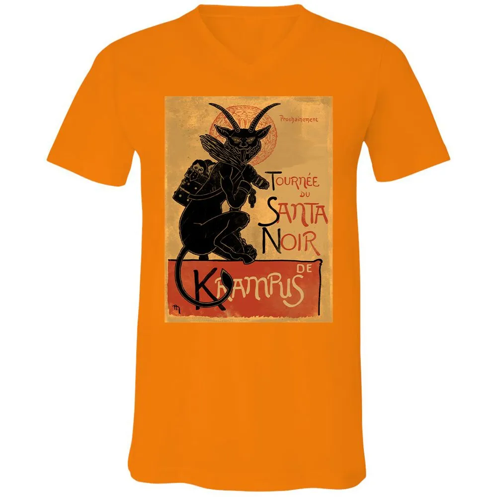Unisex V-Neck T-Shirt - XCNXRMB9 - Orange - 11