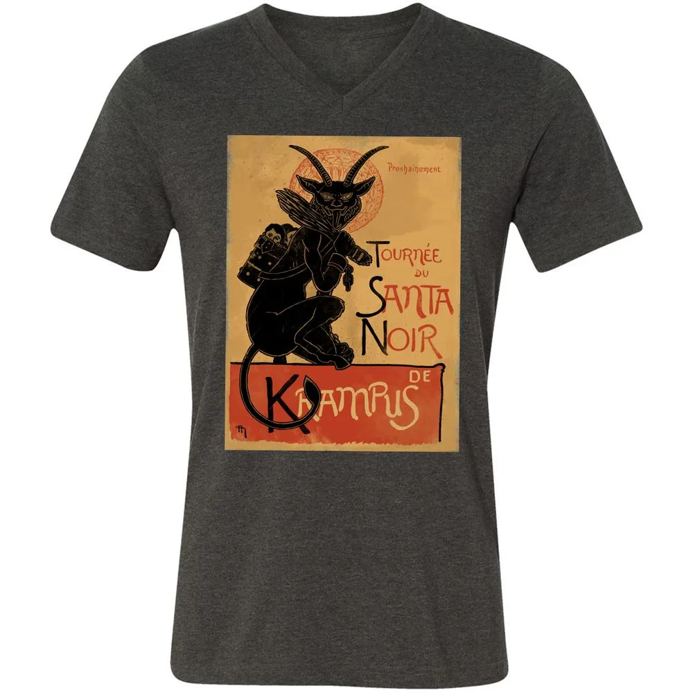 Unisex V-Neck T-Shirt - XCNXRMB9 - Dark Grey Heather - 8