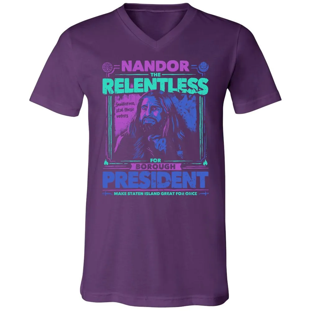 Unisex V-Neck T-Shirt - JHBWRX49 - Team Purple - 9
