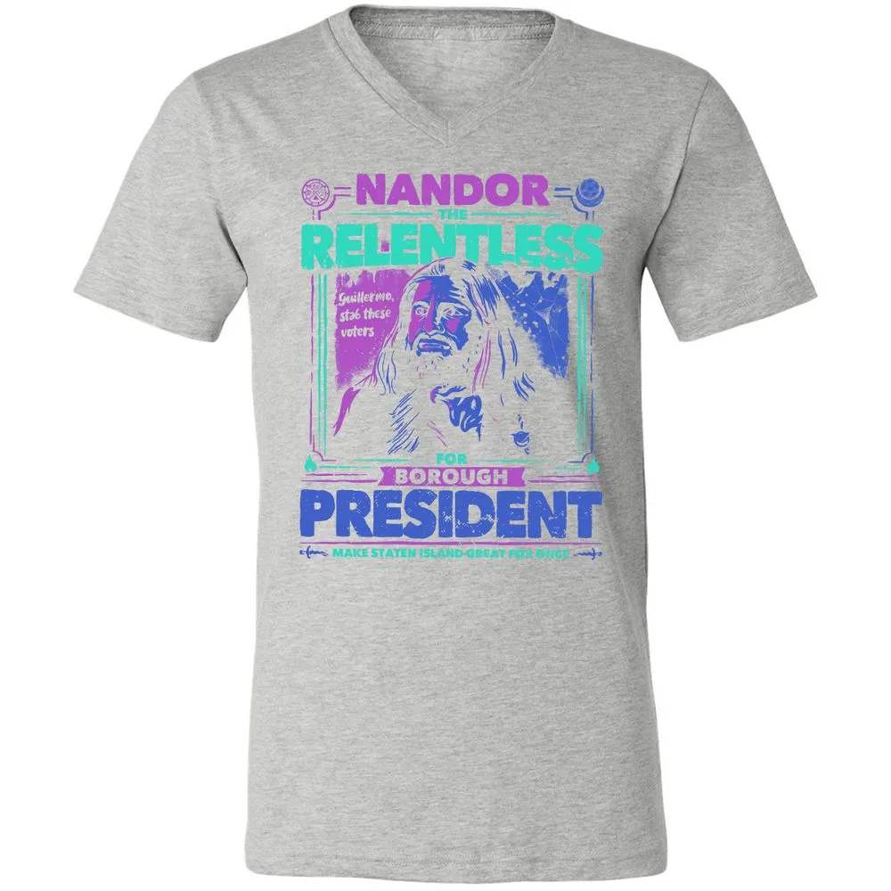 Unisex V-Neck T-Shirt - JHBWRX49 - Athletic Heather - 7