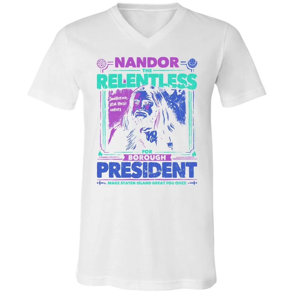 Unisex V-Neck T-Shirt - JHBWRX49 - White - 5