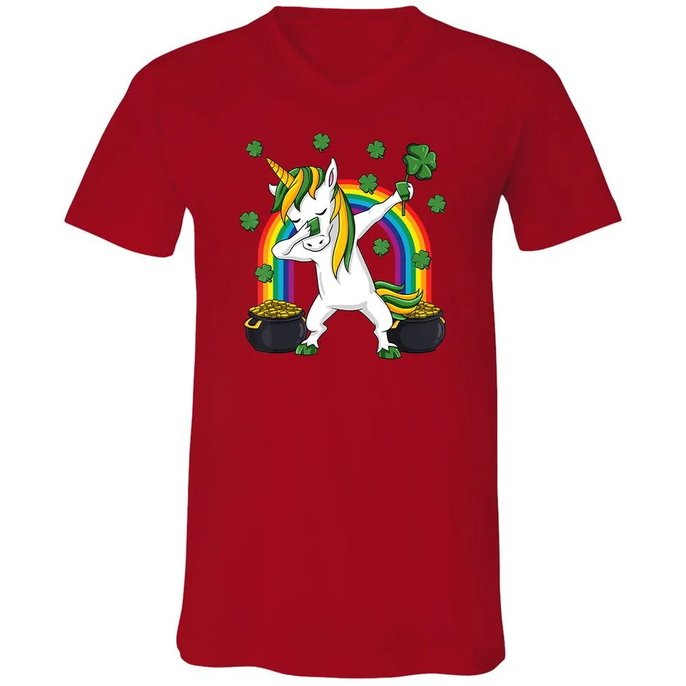 Unisex V-Neck T-Shirt - L7CL4AZK - Red - 3