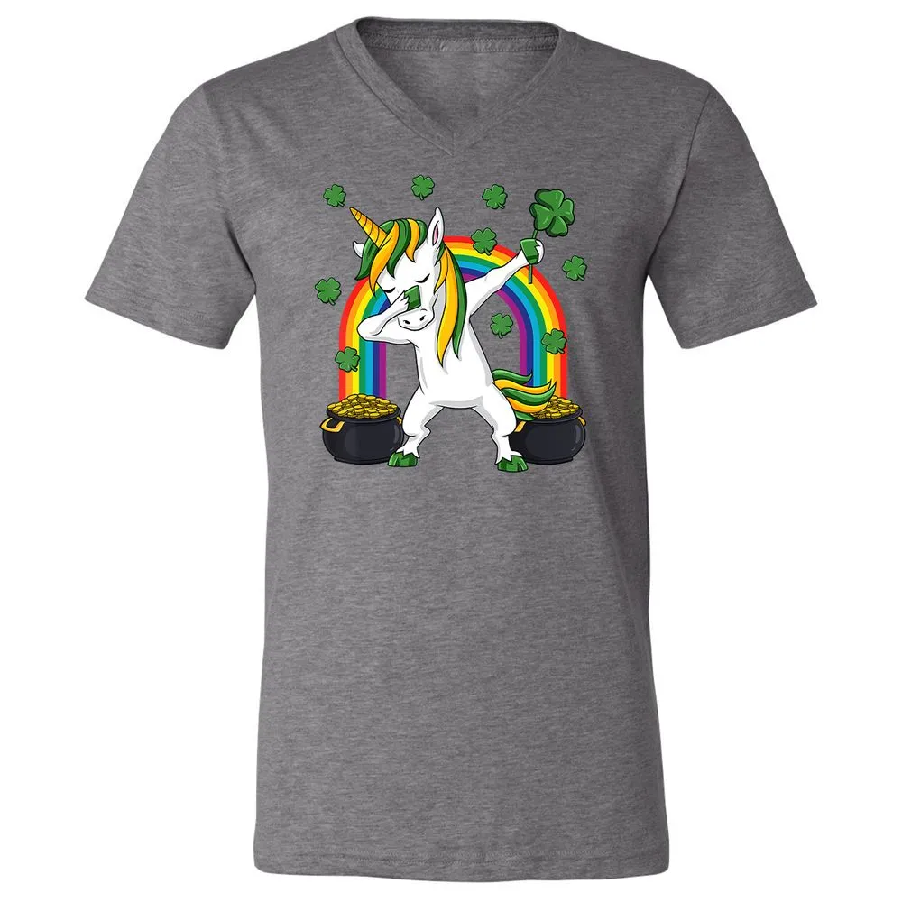 Unisex V-Neck T-Shirt - L7CL4AZK - Deep Heather - 13