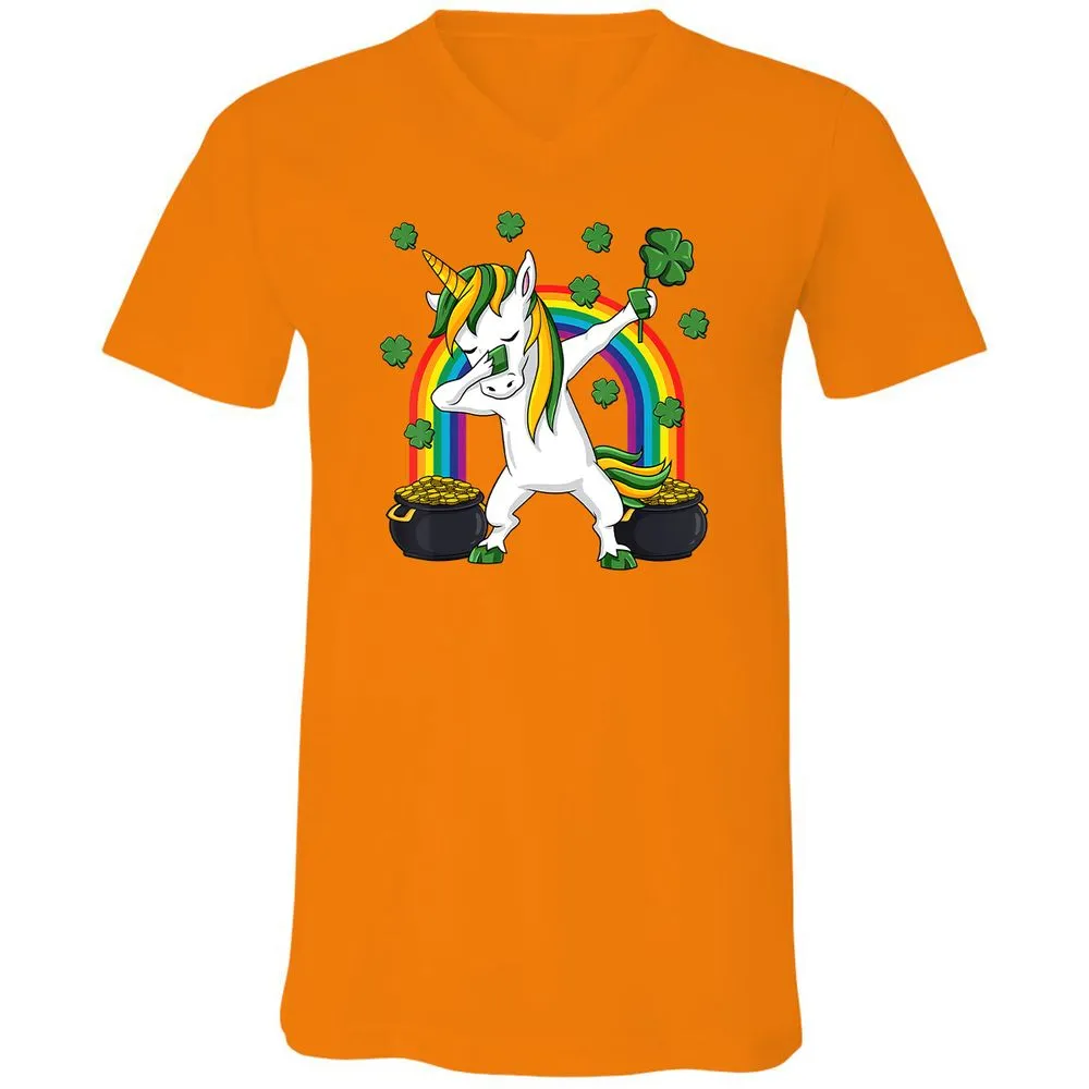 Unisex V-Neck T-Shirt - L7CL4AZK - Orange - 11
