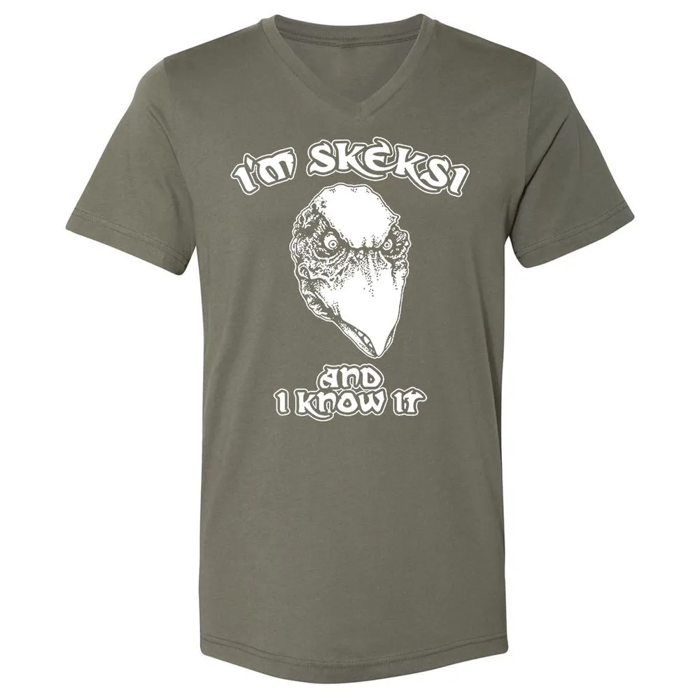 Unisex V-Neck T-Shirt - AGCXZ1HQ - Military Green - 10
