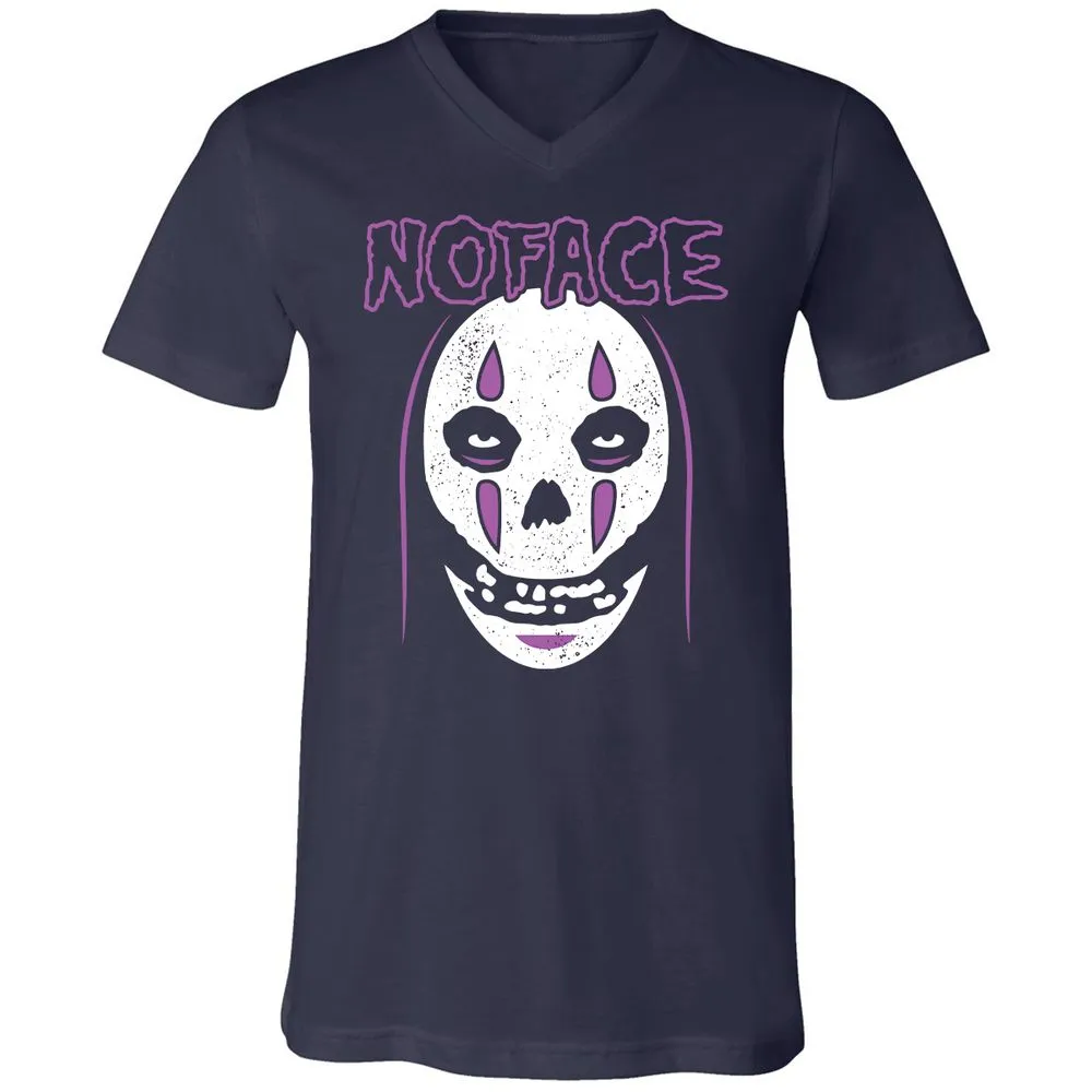 Unisex V-Neck T-Shirt - F66MU6YC - Navy - 2