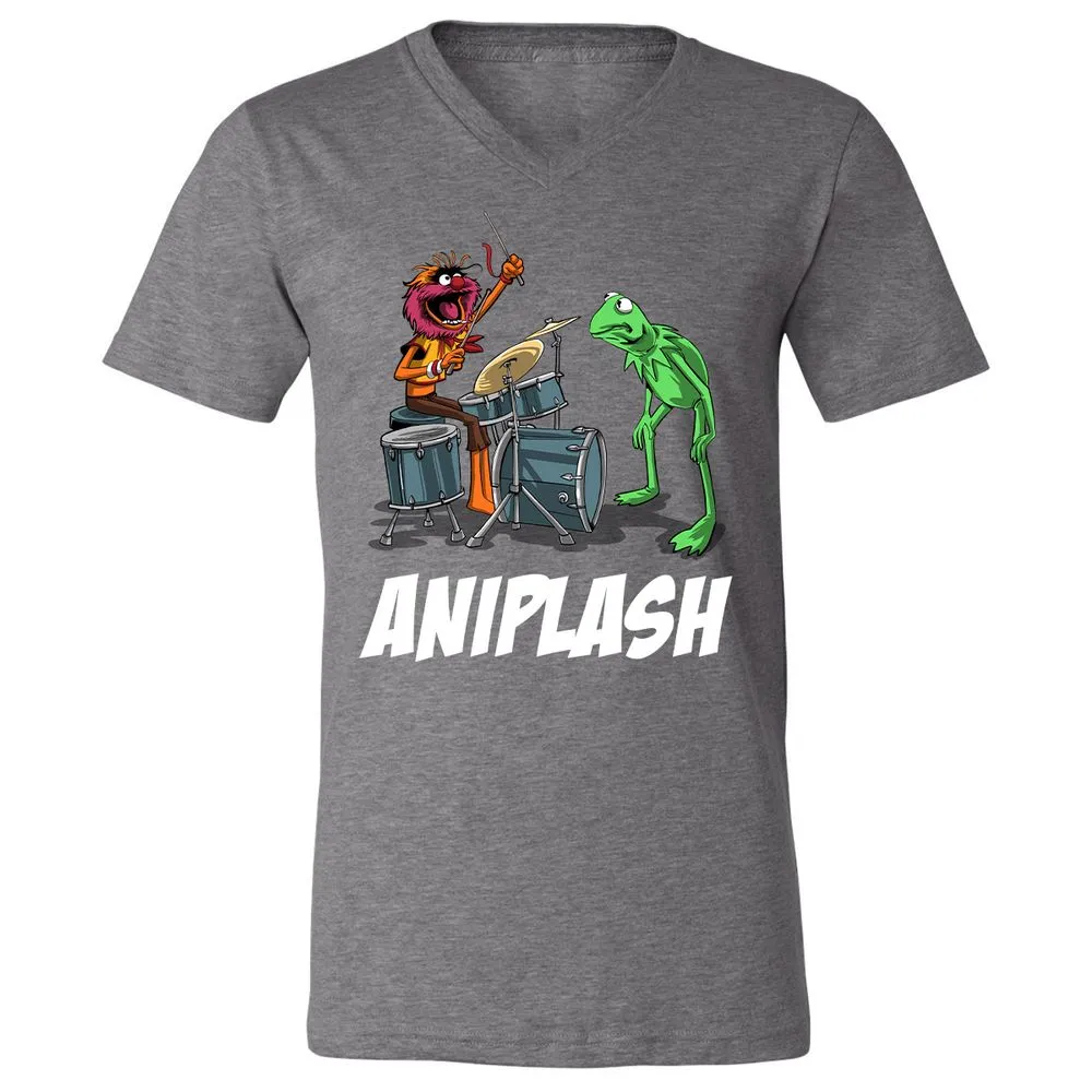 Unisex V-Neck T-Shirt - T6JSM8SV - Deep Heather - 13