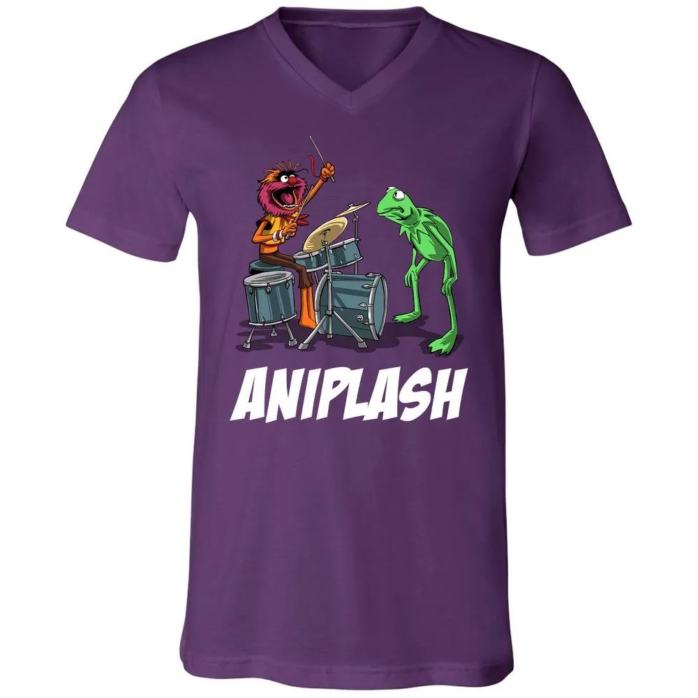 Unisex V-Neck T-Shirt - T6JSM8SV - Team Purple - 9