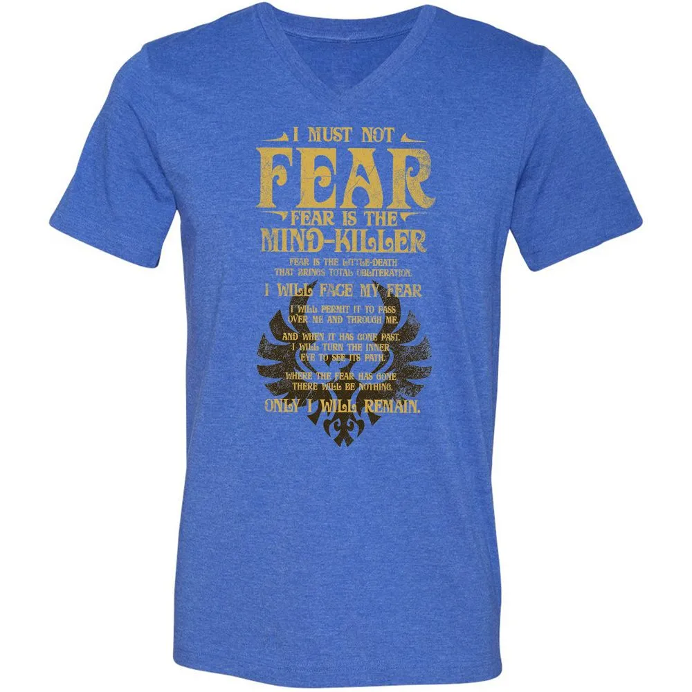 Unisex V-Neck T-Shirt - 5WVDCC5H - Heather True Royal - 14