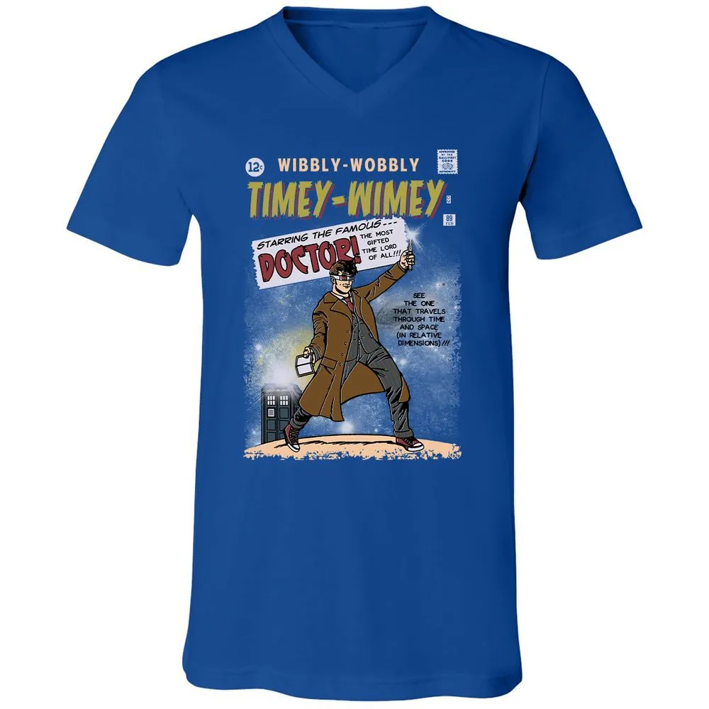 Unisex V-Neck T-Shirt - CHHZ8CYK - True Royal - 4