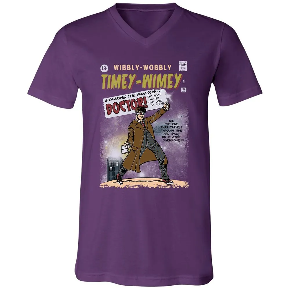 Unisex V-Neck T-Shirt - CHHZ8CYK - Team Purple - 9