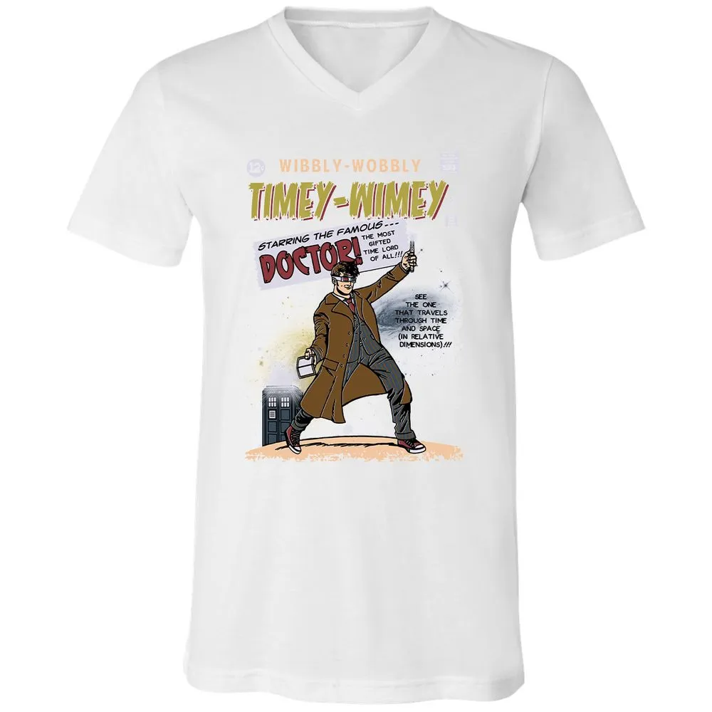Unisex V-Neck T-Shirt - CHHZ8CYK - White - 5