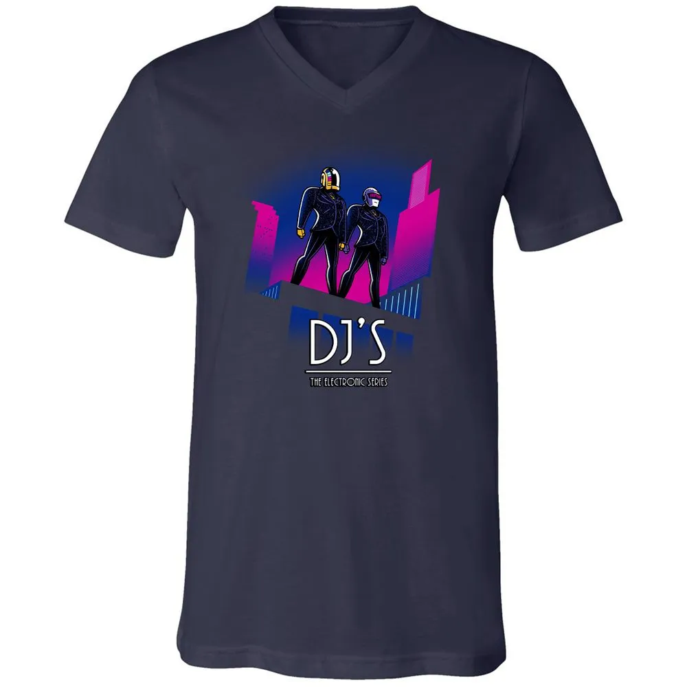 Unisex V-Neck T-Shirt - 4XWQ2HG3 - Navy - 2