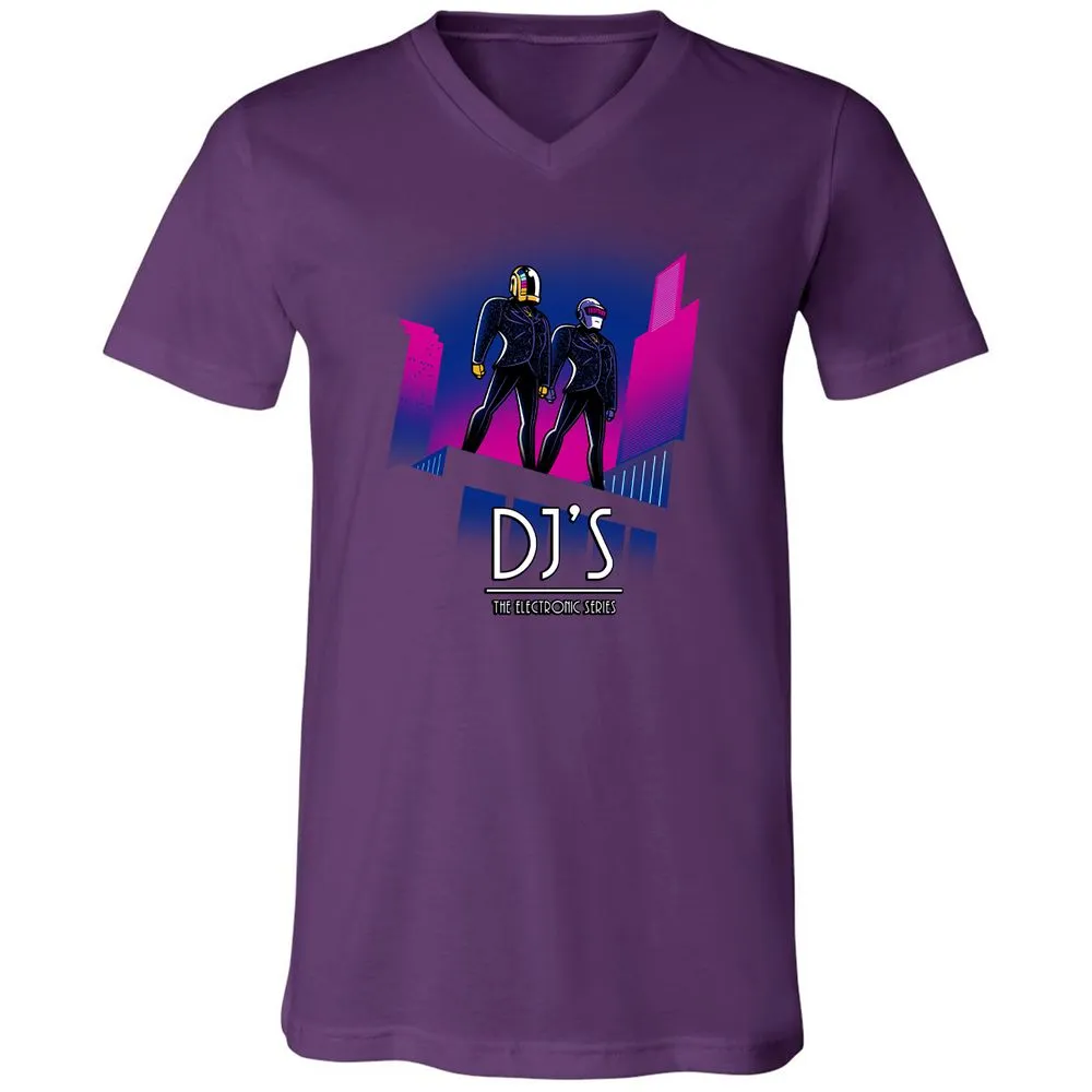 Unisex V-Neck T-Shirt - 4XWQ2HG3 - Team Purple - 9
