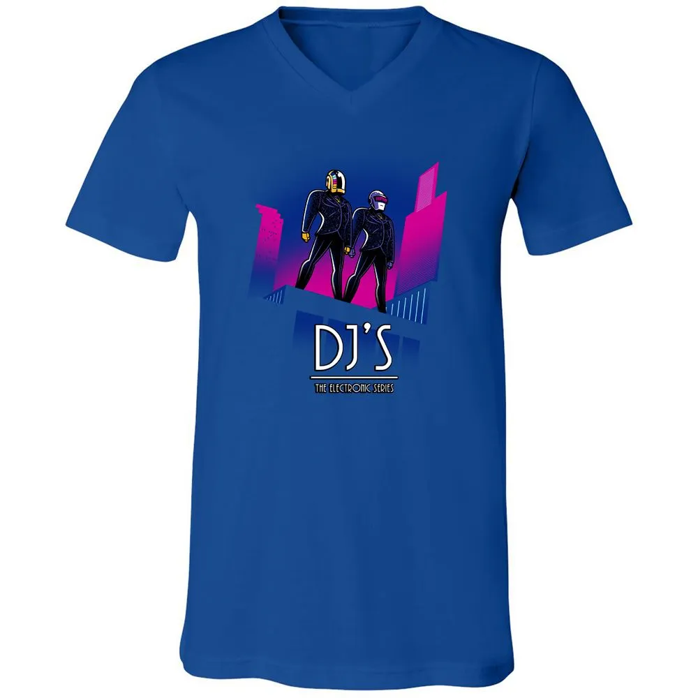 Unisex V-Neck T-Shirt - 4XWQ2HG3 - True Royal - 4