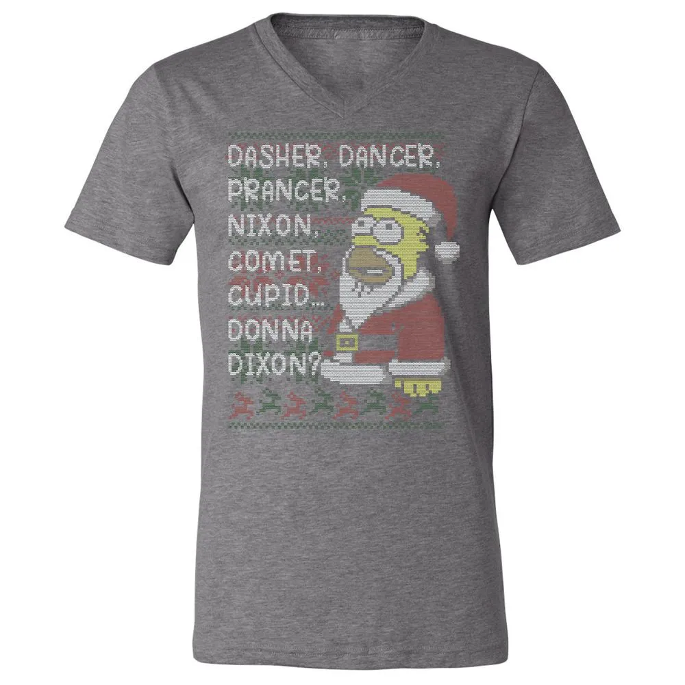 Unisex V-Neck T-Shirt - XU99ZG5J - Deep Heather - 13