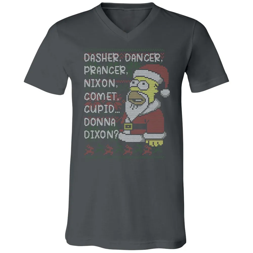Unisex V-Neck T-Shirt - XU99ZG5J - Asphalt - 12