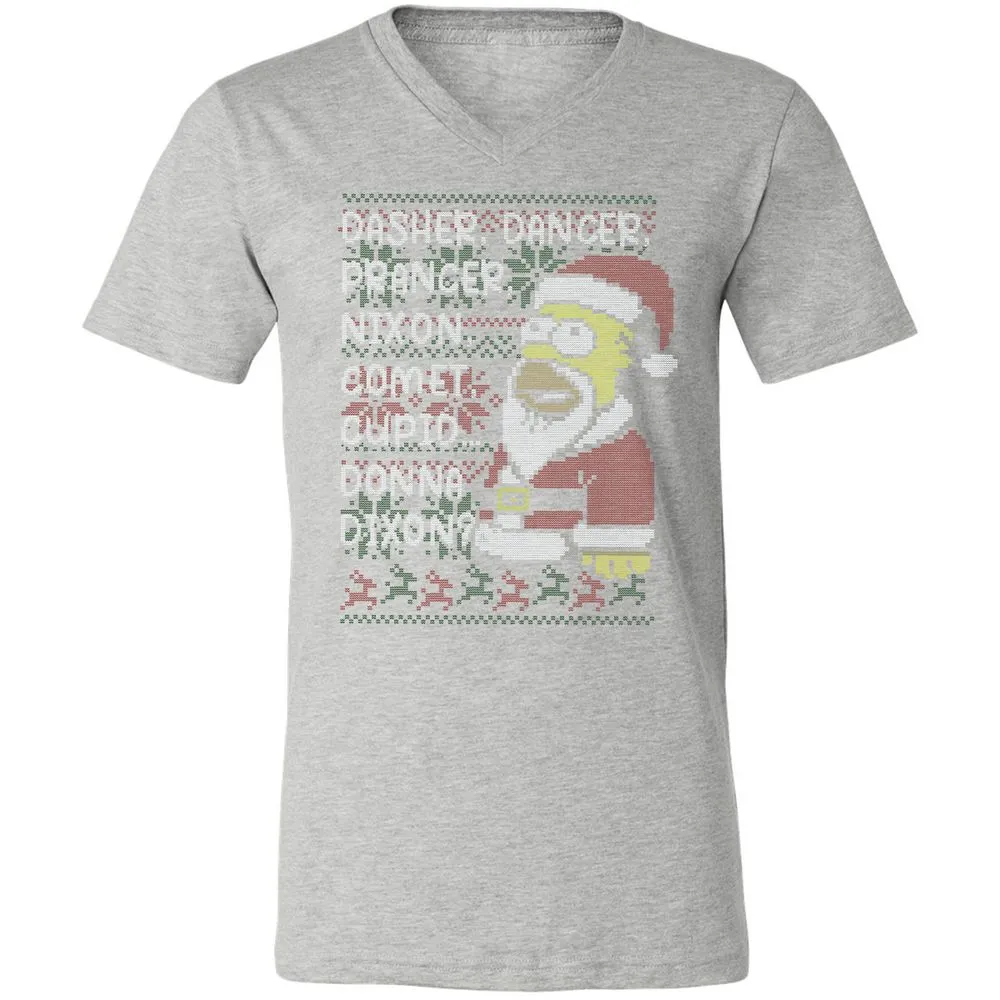 Unisex V-Neck T-Shirt - XU99ZG5J - Athletic Heather - 7
