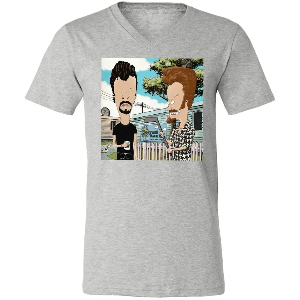 Unisex V-Neck T-Shirt - RGEPDWUW - Athletic Heather - 7