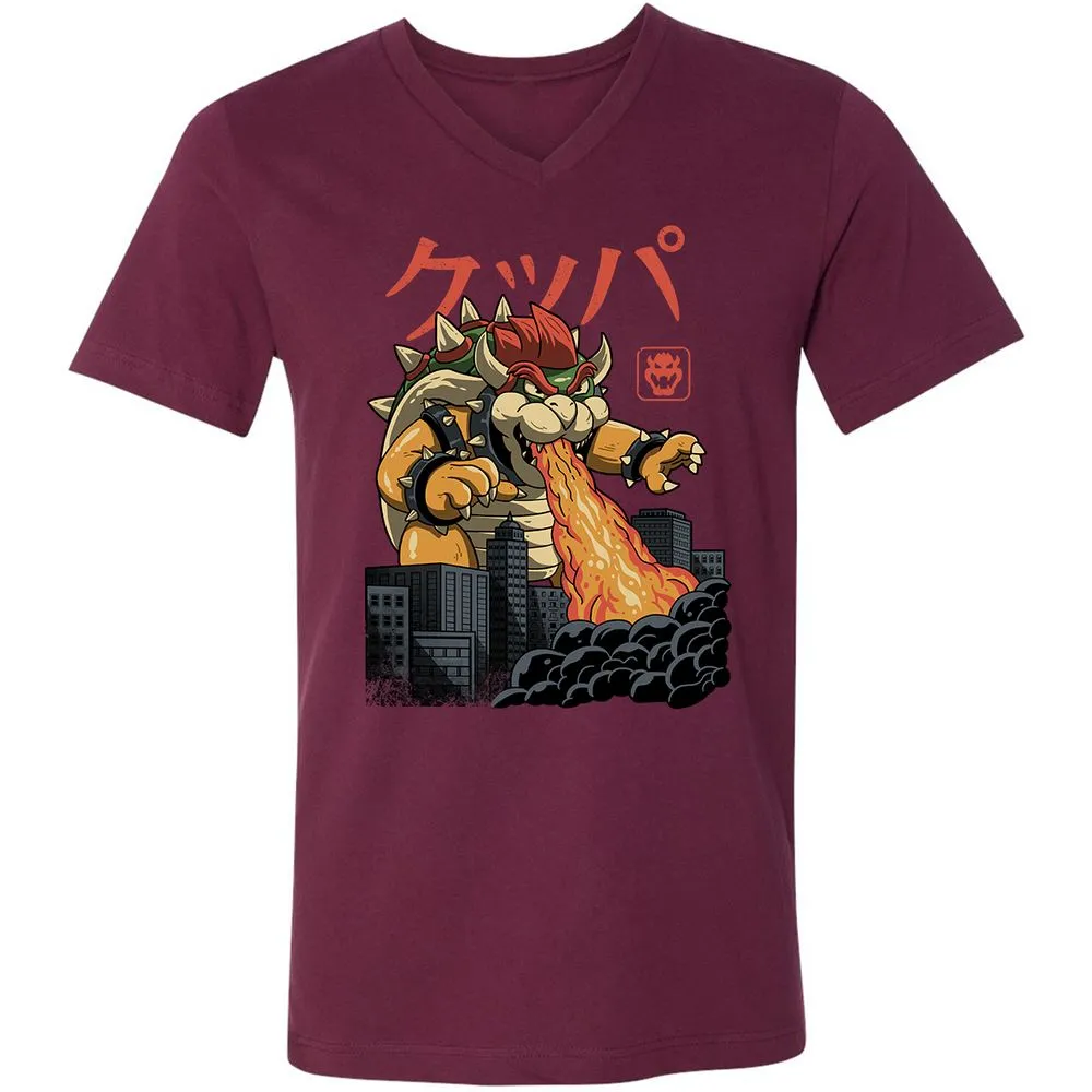 Unisex V-Neck T-Shirt - 42948HVS - Maroon - 6