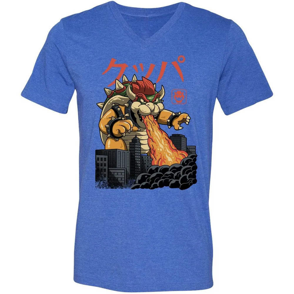 Unisex V-Neck T-Shirt - 42948HVS - Heather True Royal - 14