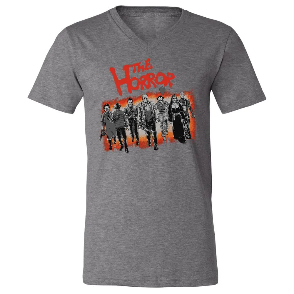 Unisex V-Neck T-Shirt - 8DR5U29R - Deep Heather - 13