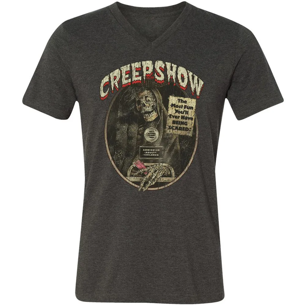 Unisex V-Neck T-Shirt - TSXL8QN3 - Dark Grey Heather - 8