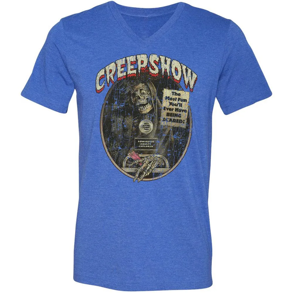 Unisex V-Neck T-Shirt - TSXL8QN3 - Heather True Royal - 14