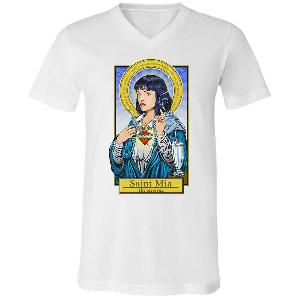 Unisex V-Neck T-Shirt - 1NZ6XVTB - White - 5