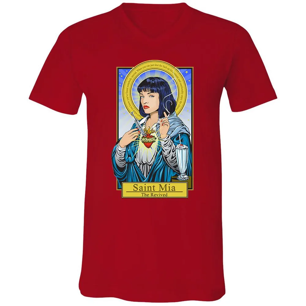 Unisex V-Neck T-Shirt - 1NZ6XVTB - Red - 3