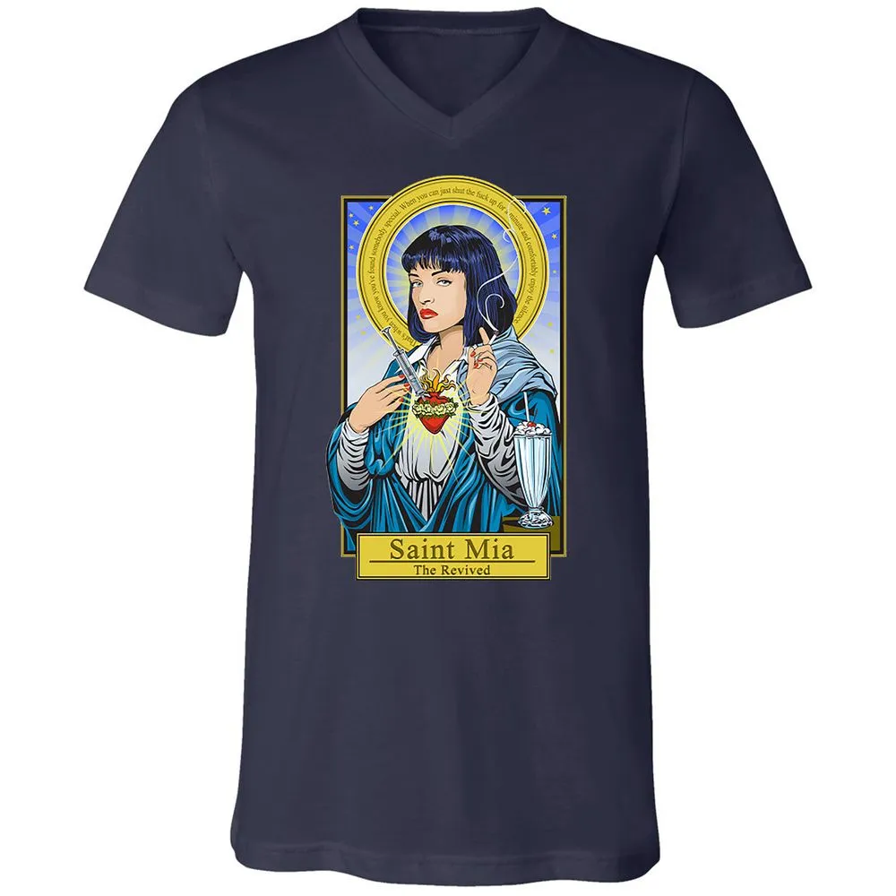 Unisex V-Neck T-Shirt - 1NZ6XVTB - Navy - 2
