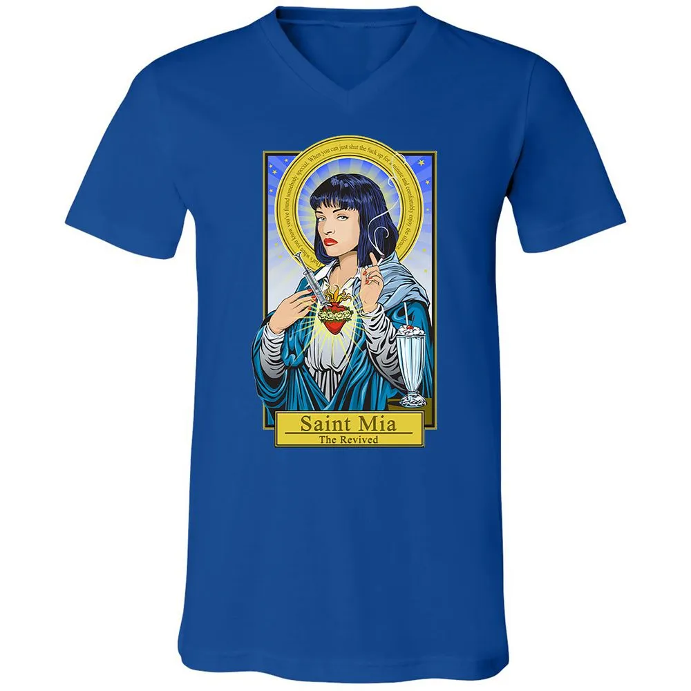 Unisex V-Neck T-Shirt - 1NZ6XVTB - True Royal - 4