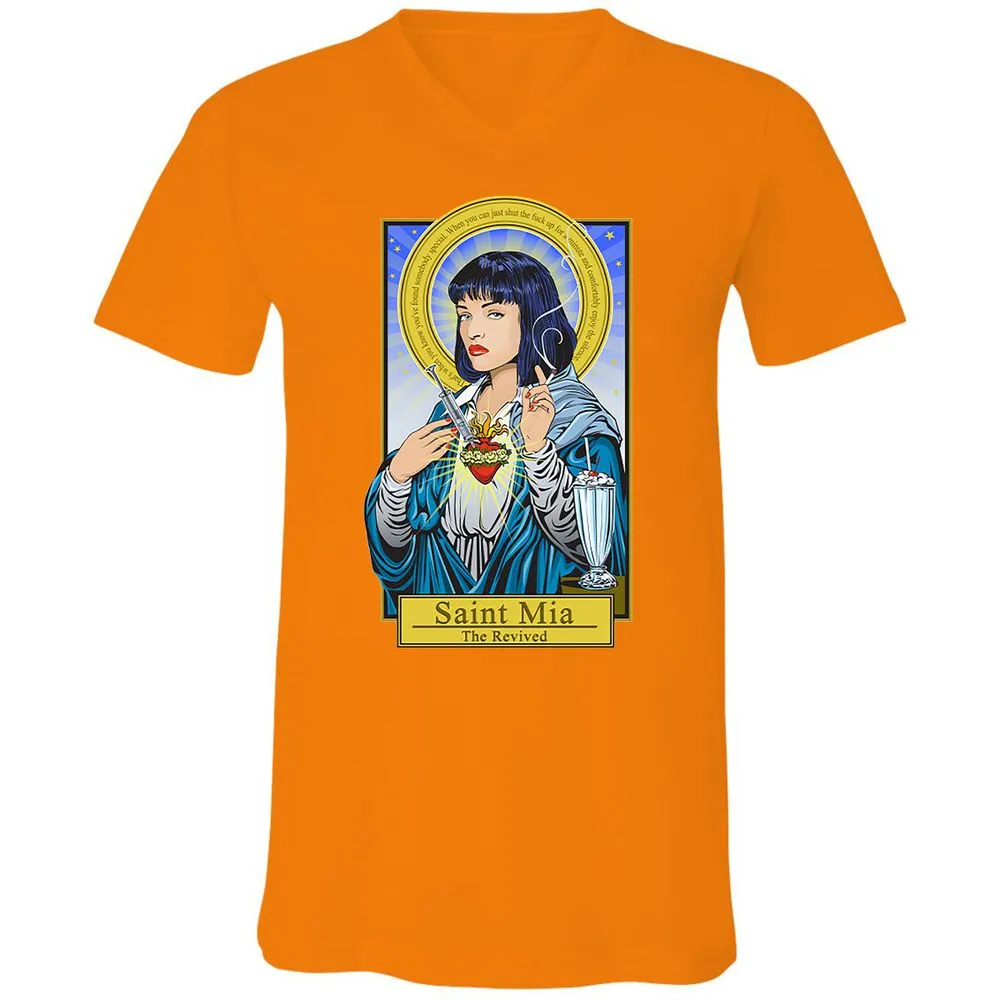Unisex V-Neck T-Shirt - 1NZ6XVTB - Orange - 11